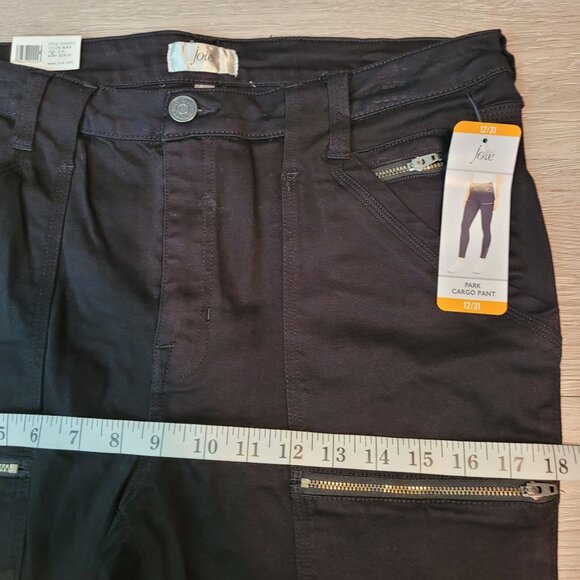 Joie Park Cargo Pants Contemporary Fit High Rise Size 12 Black NWT - Picture 8 of 11